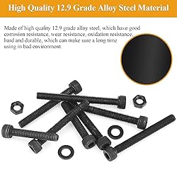 35 Pieces M5 x 50mm Socket Head Cap Screws, Thread
