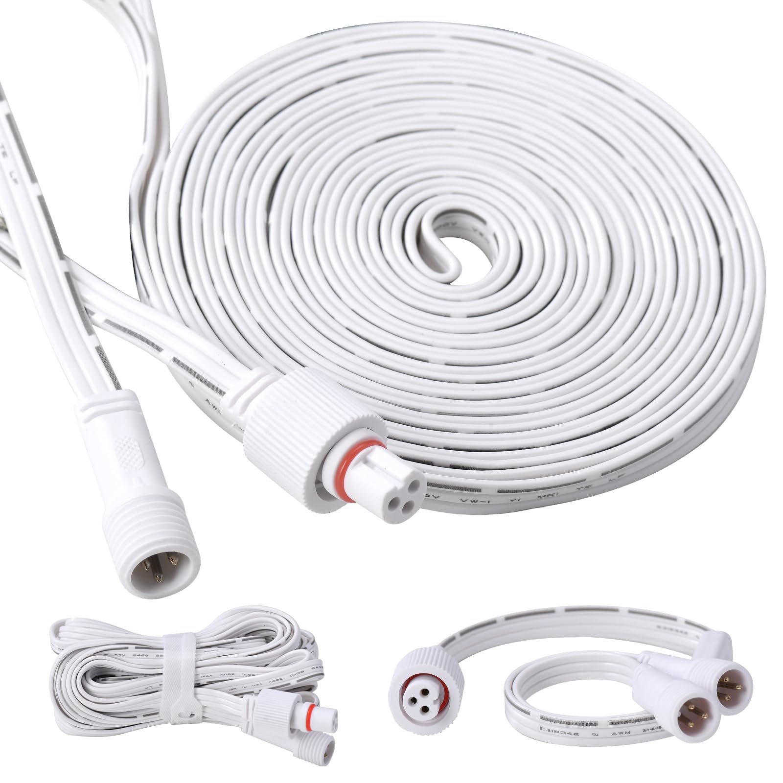 Photo 1 of 16FT Outdoor Lights Extension with Y-Splitter (1 Female to 2 Male), Waterproof Extension Cord Compatible3 Pin Power Cord for Go-vee H705A H705B H705C H706A H706B H706C