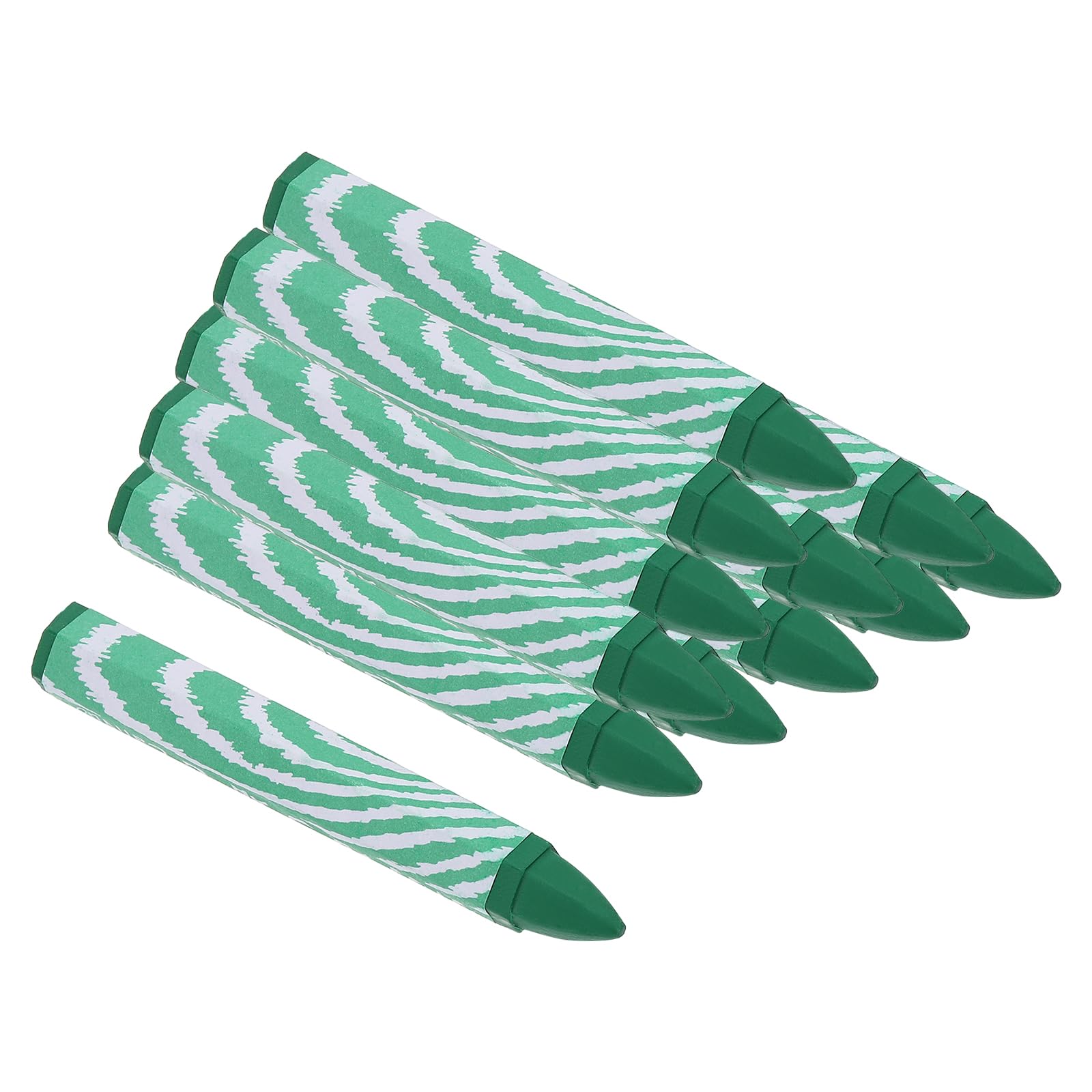 PATIKIL Lumber Marking Crayons, 12 Pack 4.1"x0.6" Wax Tire Marker Drawing Crayons for Wood, Glass, Ceramics, Cartons, Cloth, Stone, Green