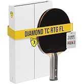 Killerspin Diamond TC Ping Pong Paddle, Advanced Table Tennis Paddle, Memory Book Paddle Case, Red/Black