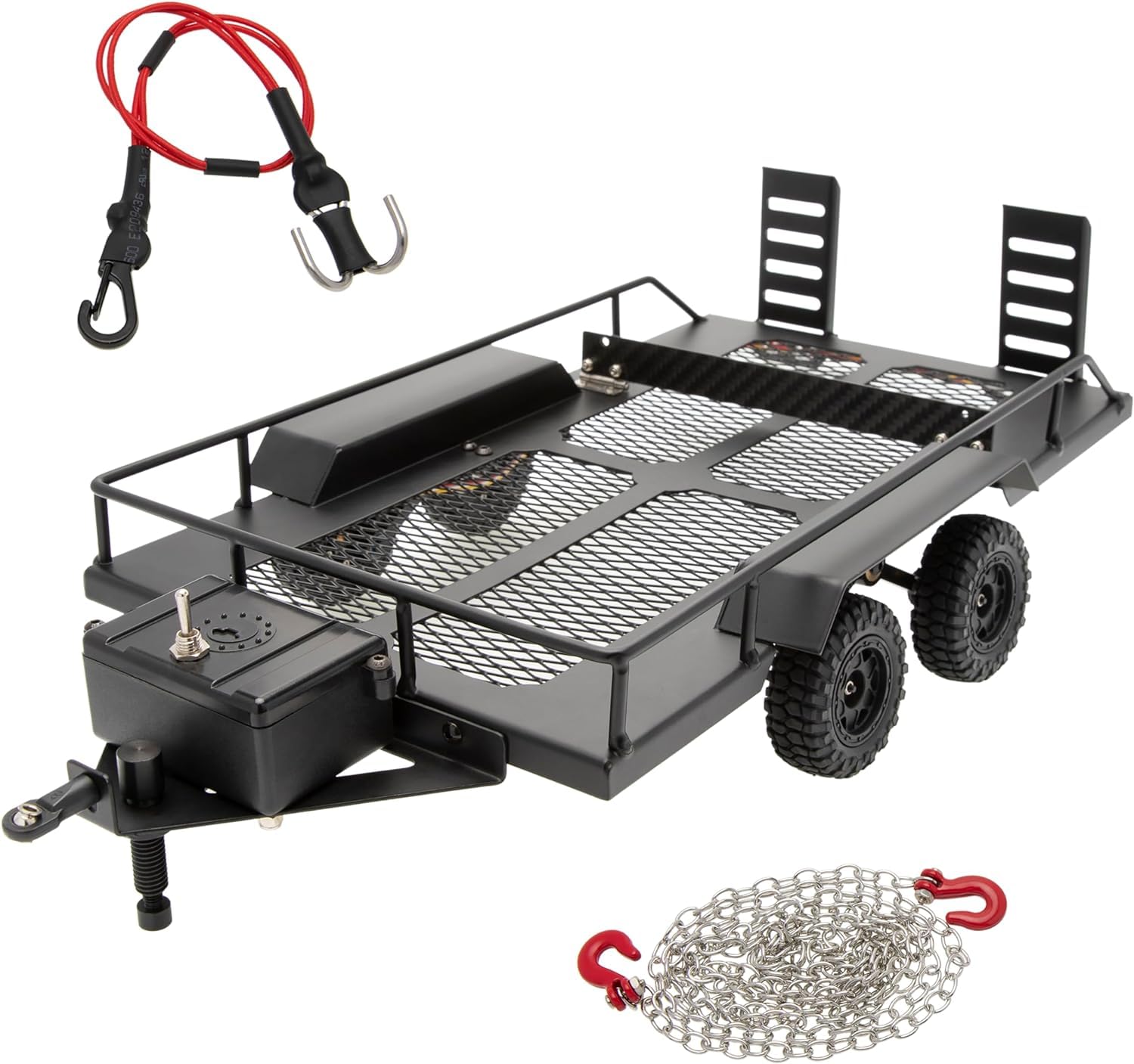 MEUS RACING RC Trailer for Hauling Behind Car with Hitch Mount and ...