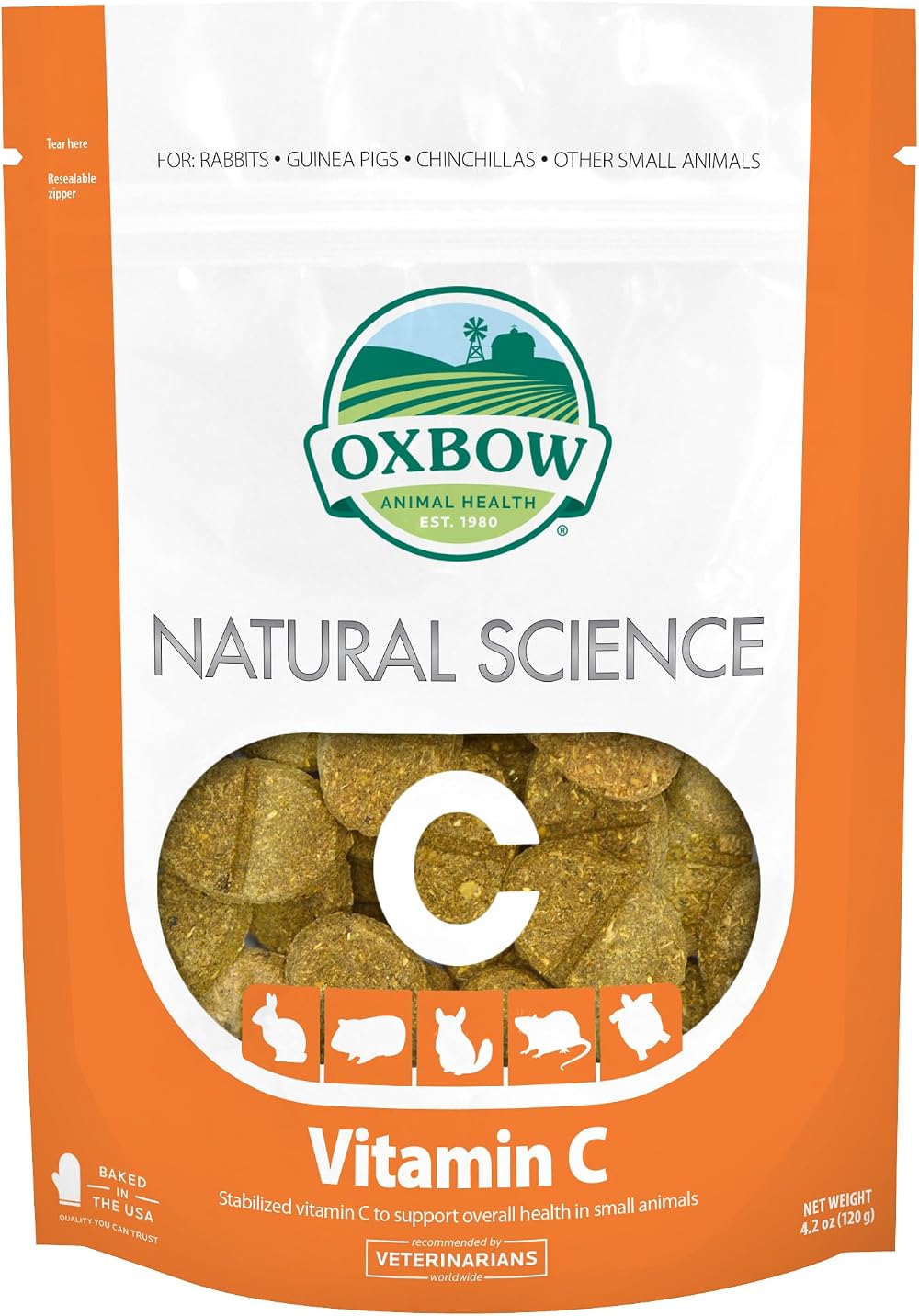 Oxbow Natural Science Vitamin C Support for Small Animals Guinea Pig