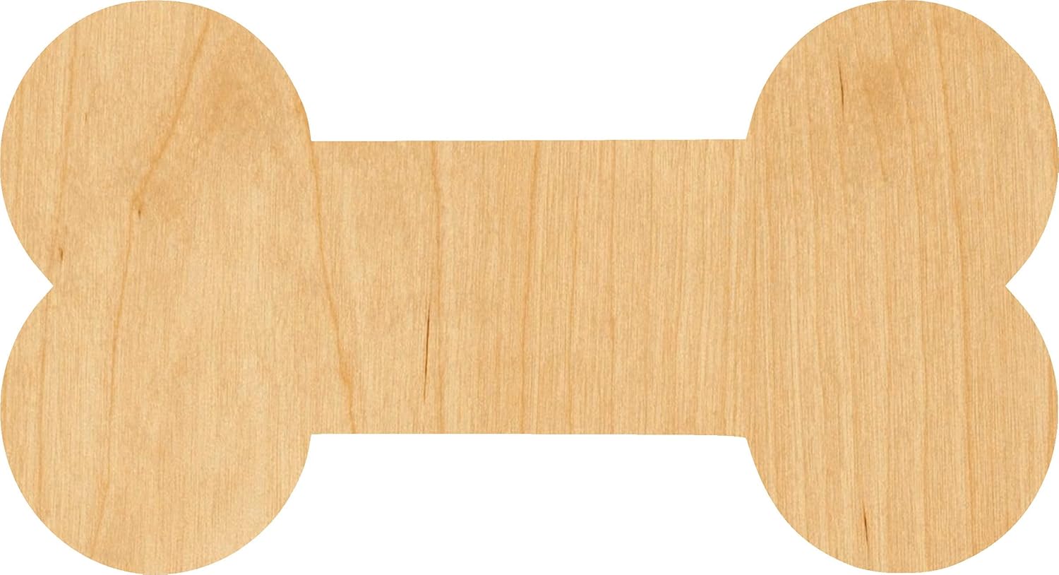 Mixed Media - Dog Bone Laser Cut Out Wood Shape Craft Supply - 4 Inch