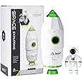 Dazmers Spaceship Toy Set - Spacecraft Toy with Light Effect for Boys - Shuttle Rocket Ship Playset for Kids - Gift-Worthy for Cosmic Enthusiast - 7.2'' x 2.6'' - White