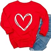 Ykomow Long Sleeve Valentines Shirts Women Plaid Love Heart Valentine's Sweatshirts Blouse Tops
