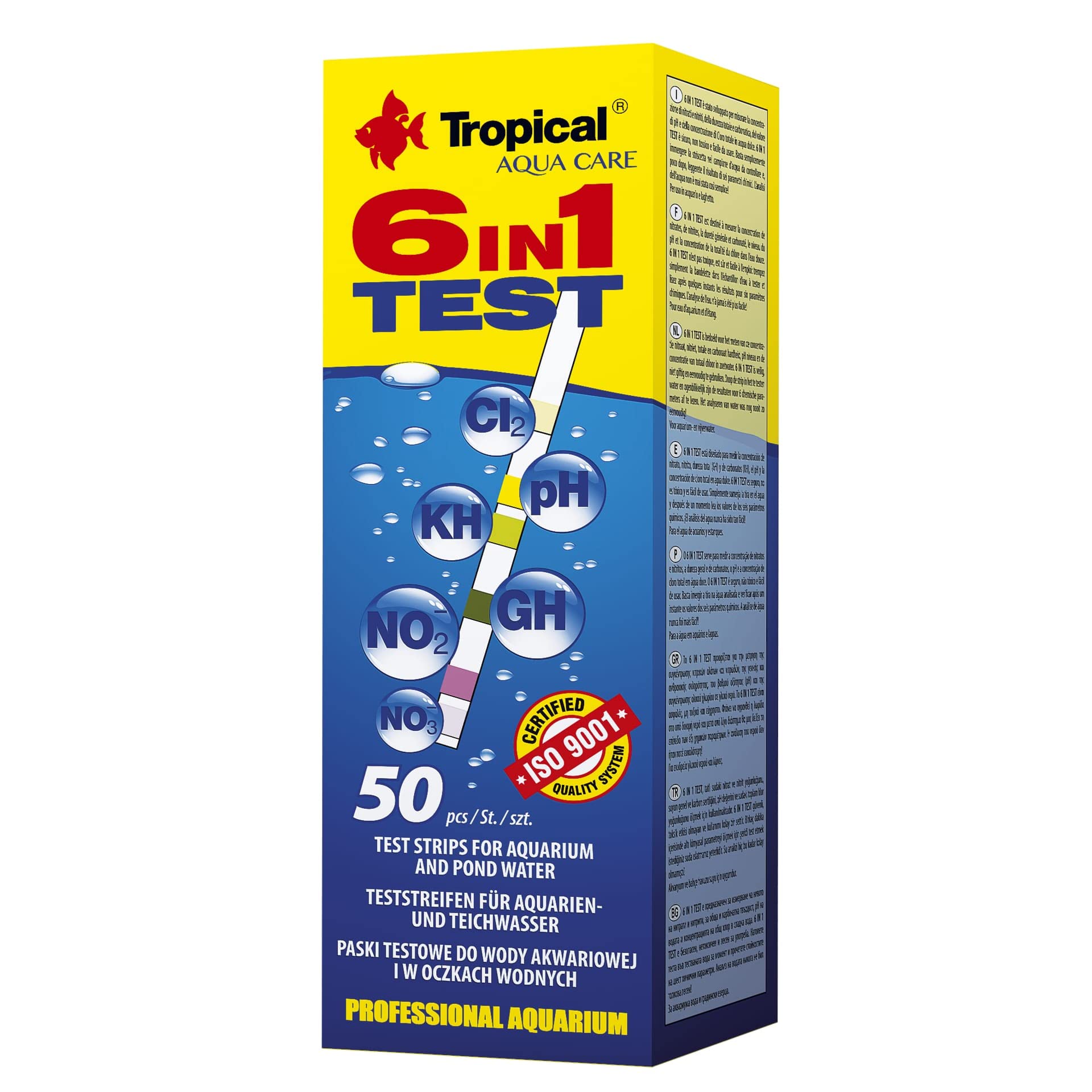 TROPICAL 6 in 1 Test Strips 50 Strips Pack of 1 x 12 g