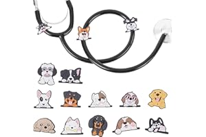 LuneClat Stethoscope Charms for Nurses - 15Pcs Cute Dog Puppy Pendants Stethoscopes Charm Accessories for Doctors Medical Students Staff, Veterinary Pet Theme Gifts