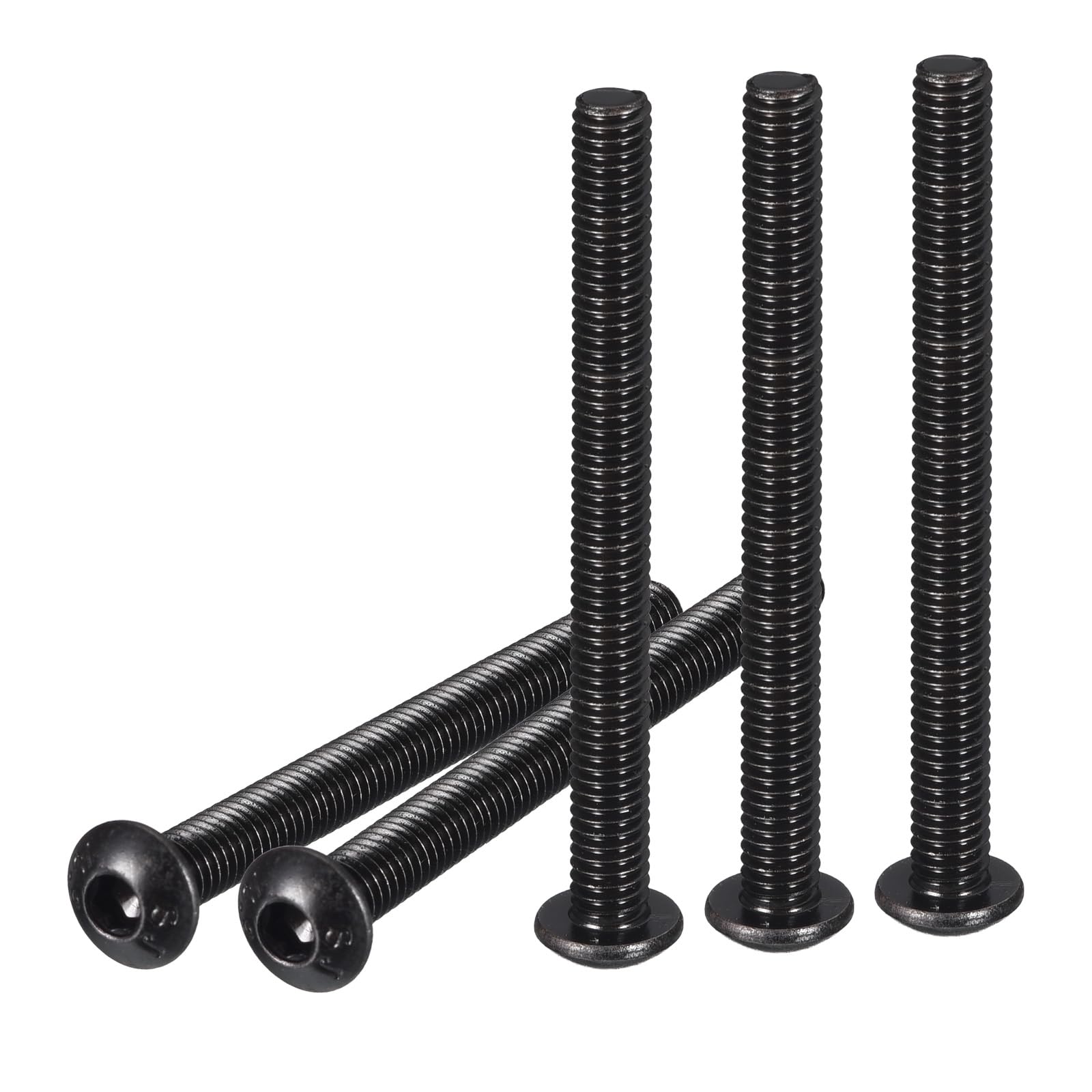 DTGN M4-0.7x50mm Button Head Socket Cap Screws - 50Pack - Good for Machine - Carbon Steel Black Oxide - Hex Drive Full Thread Fasteners — image 1