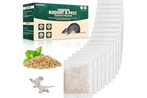 PESTXDROPS Strong Rodent Mouse Deterrent Pouches 16 Pack, Peppermint Oil Rats Mice Repellent Pouches, Repels Mosquito Bag, Ant Roach Control Pouches, Child & Pet Safe, Indoor & Outdoor Use
