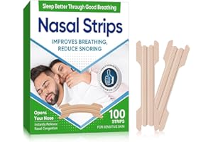 FARRINNE Nasal Strips for Snoring, 100 Pcs Nose Strips for Breathing, Relieve Nasal Congestion, Improved Airflow, and Comfortable Fit Snore Strips, Extra Strength Anti Snoring Solution for Men and Women