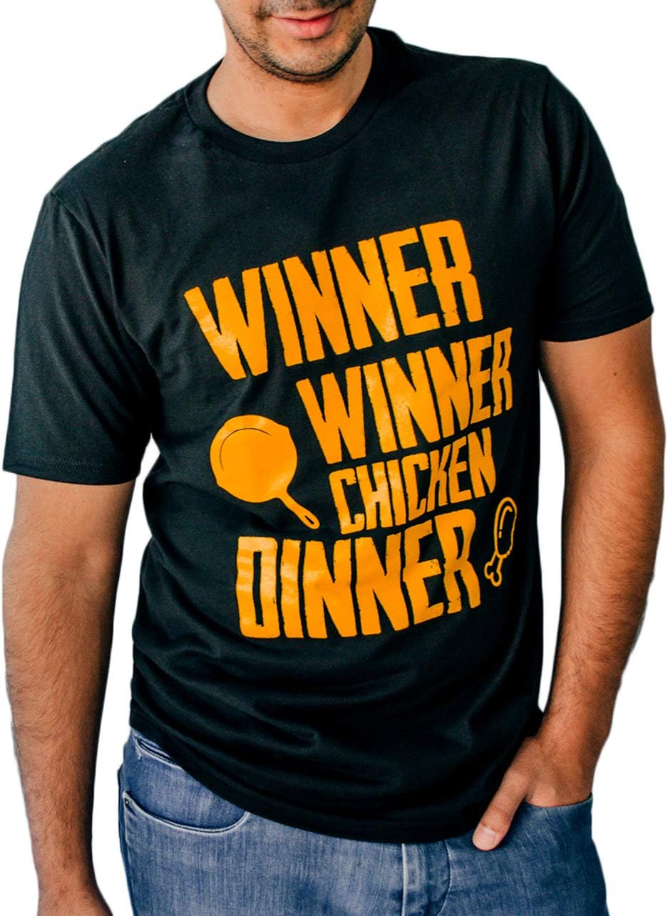 LeRage Shirts Winner Winner Chicken Dinner PUBG Shirt Funny Gamer Tee MEN'S