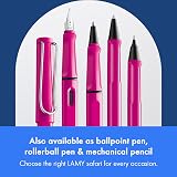 LAMY Safari Pink Fountain Pen LH M Nib with T 10 Blue Cartridge view 6