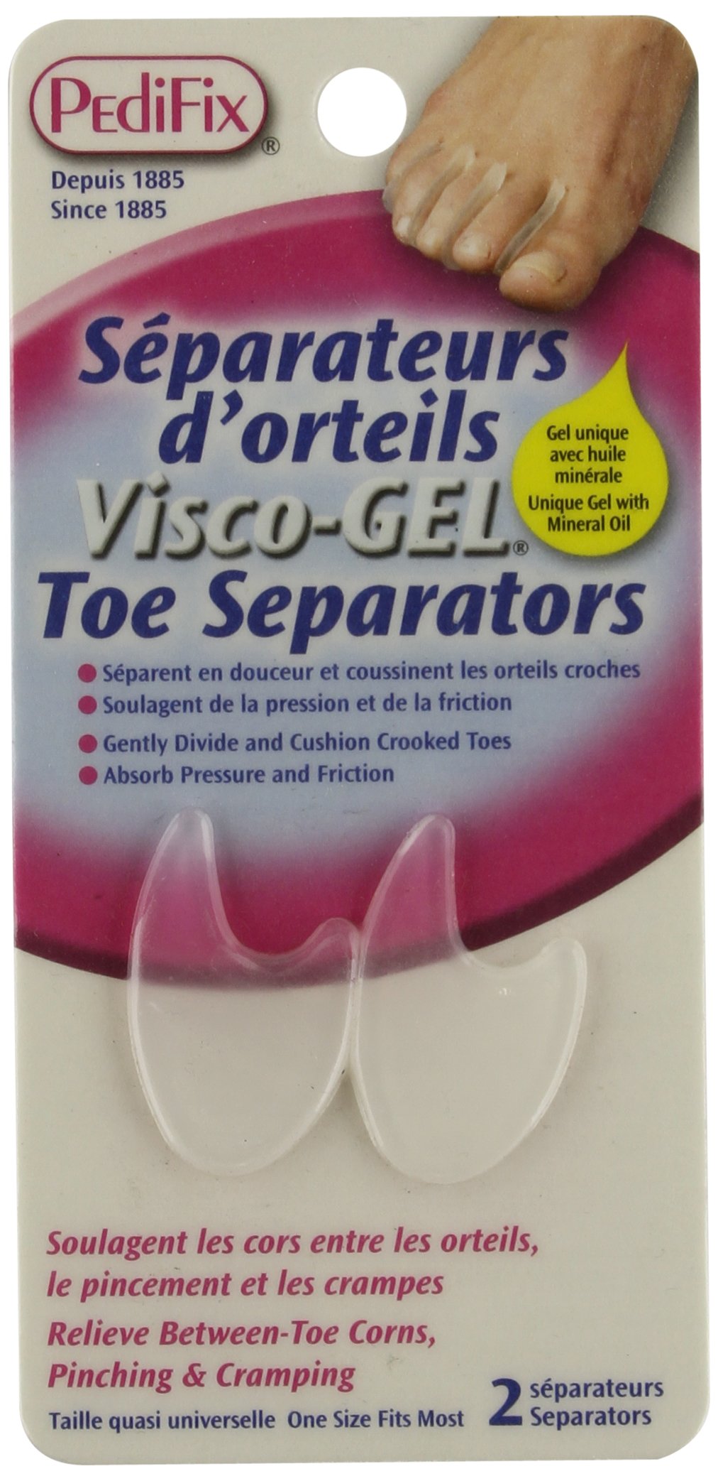 PediFix Viscogel Toe Separators, Large, 2 Count Health