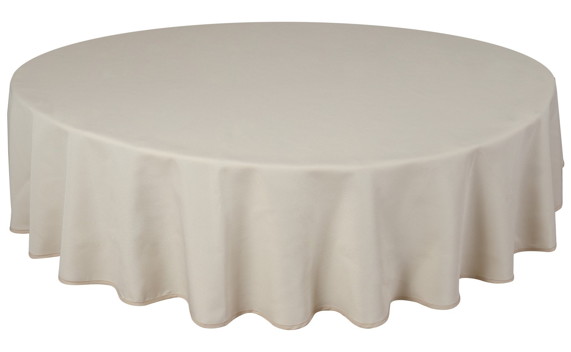 Home Direct Quality Round Fabric Tablecloth Table Cover 140cm 55" Ivory