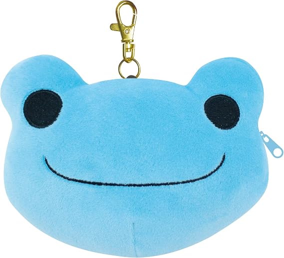 Amazon Co Jp かえるのピクルス ぬいぐるみ リール付き キーケース ブルー 可愛い 鍵入れ おもちゃ