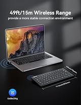 TECKNET 2.4G Wireless Keyboard UK Layout Compact Silent 12 Months Battery Life view 3