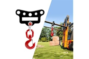 VORNALEX Forklift Lifting Hook, Fork Lifting Attachment, Load 6600 Lbs, Forklift Lifting Hoist, Forklift Mobile Crane with Swivel Hook and Sling Holes, Fit for Lifting Goods with Forklifts（Patent Pending）