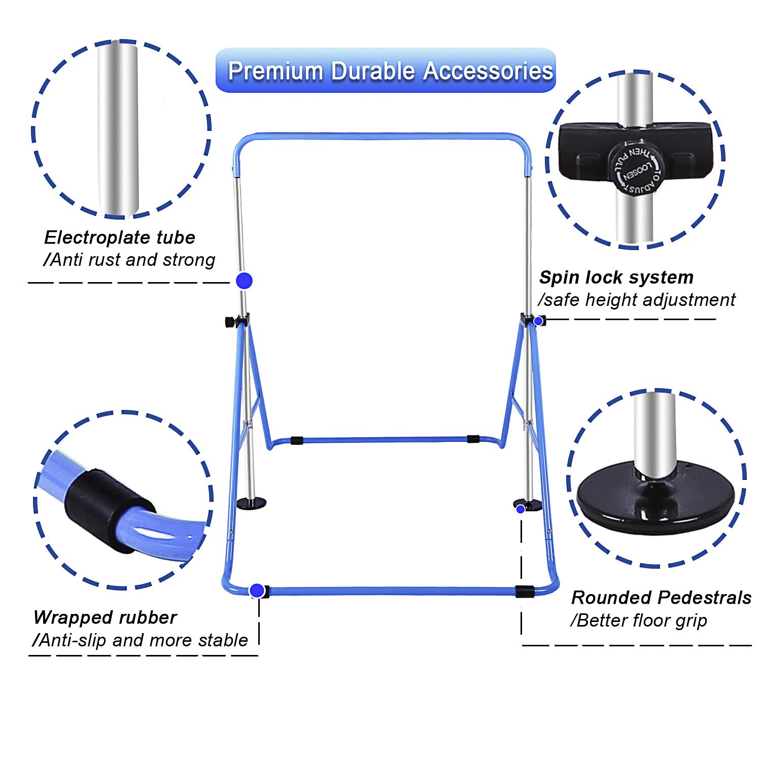 Junior Expandable Horizontal Monkey Bar For Home Gymnastics Bar For Kids With Adjustable Height Folding Gymnastic Training Kip Bar Gymnastics Sports Fitness Fcteutonia05 De