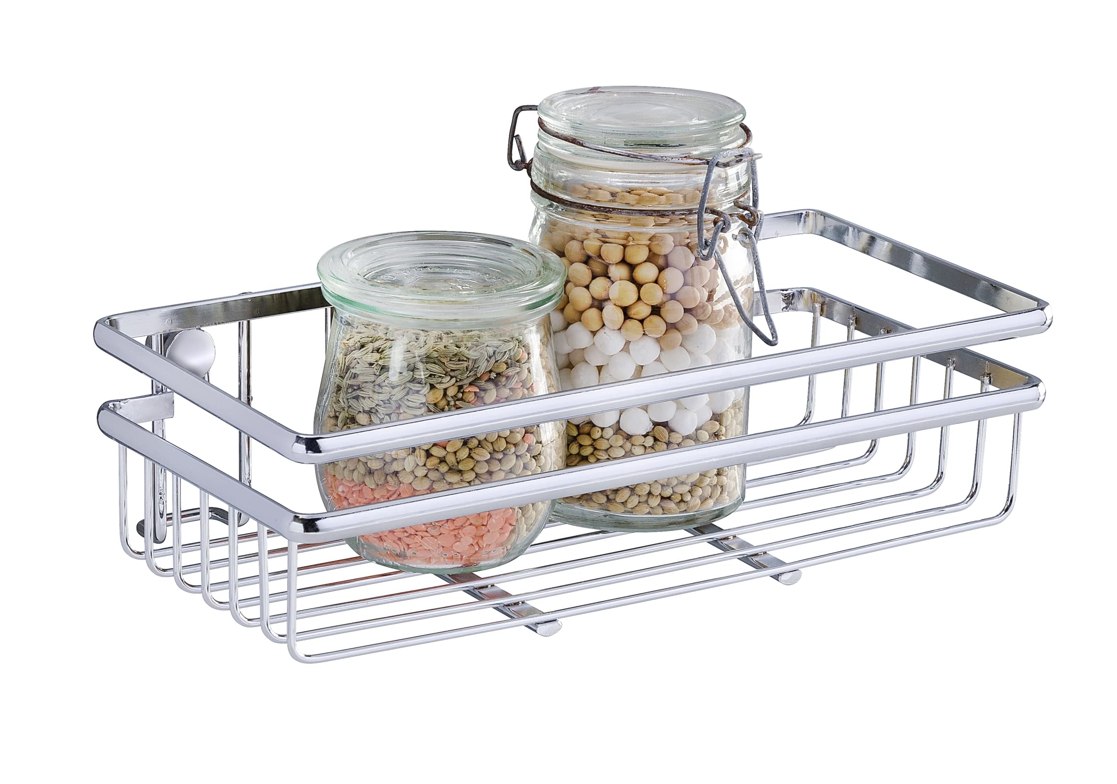 WENKO "Style Universal Shelf, Silver, 25 x 12 x 7 cm