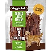 Waggin' Train Chicken Jerky Dog Treats, Made with 100% Real Chicken Breasts, Only Two All-Natural Ingredients, Great High Protein Dog Treat, Easily Digestible for Big or Small Dogs, 30 oz. Pouch