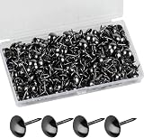 Yibaijia 320Pcs Antique Upholstery Tack Nails 11x17 mm Black DIY Decor
