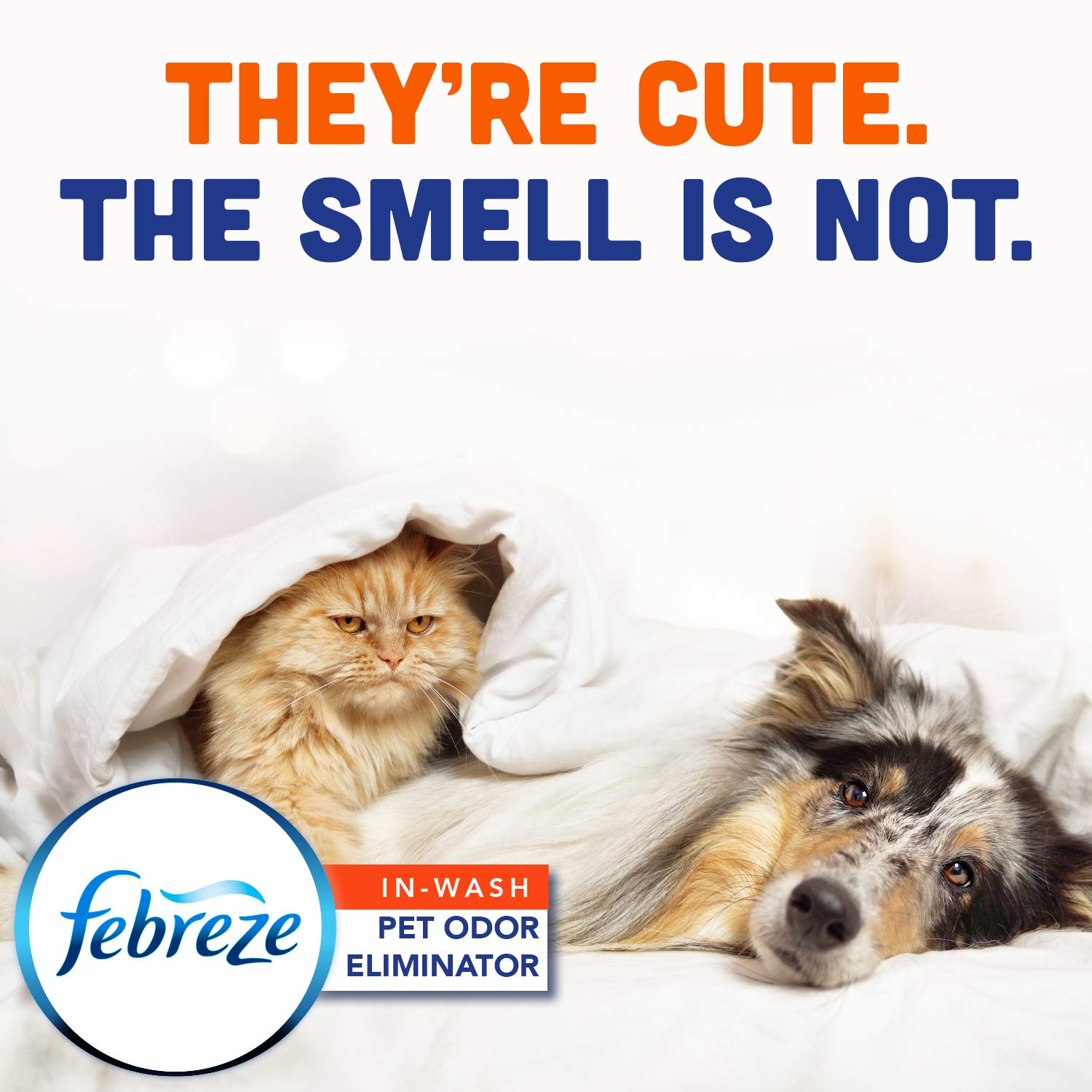 Febreze Laundry Detergent Additive for Pet Supplies, Maximum Strength In Wash Pet Odor Eliminator, Designed to Remove Tough Odors in Fabrics and Clothing in a Single Wash, Fresh Scent, 98 fl oz