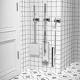 Fayvosiue 2PCS Mop Broom Holder Wall Mount Self Adhesive Stainless Steel Heavy view 6