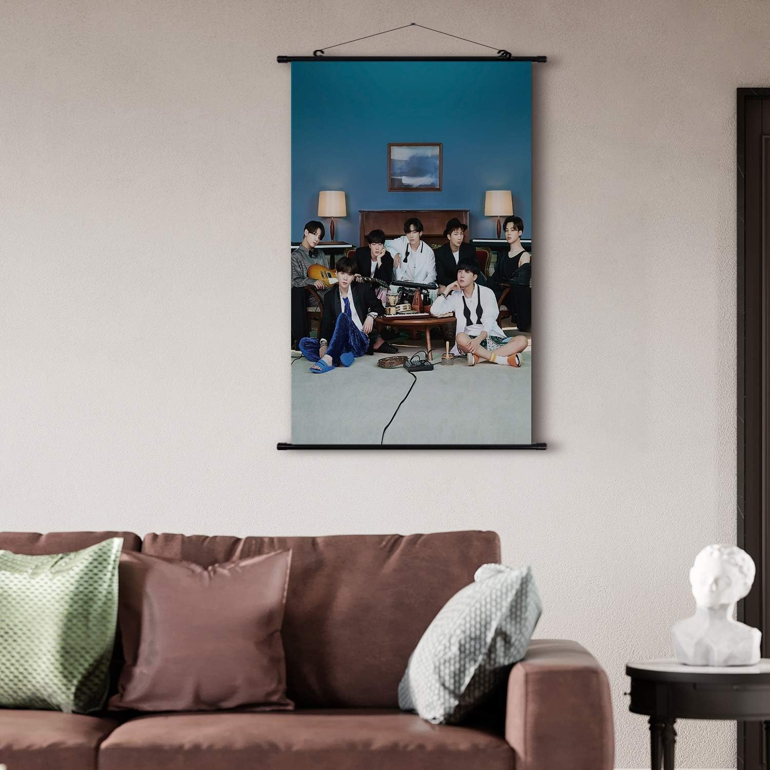 K-Pop BTS Poster Hanger Fabric Scroll Idol Bangtan Boys Scroll Hanging Wall Picture Decor