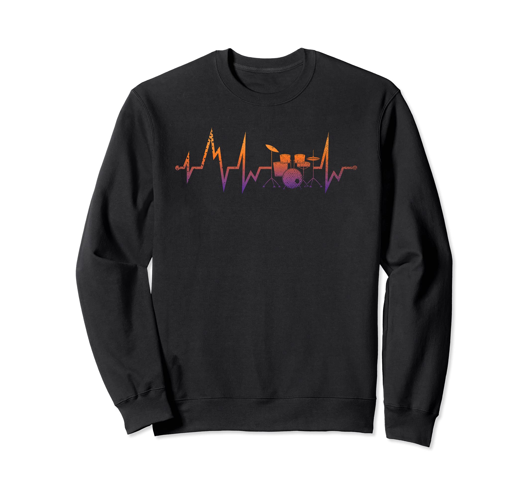 Music Drummer Heartbeat Musician Percussion Drum Set Drums Sweatshirt