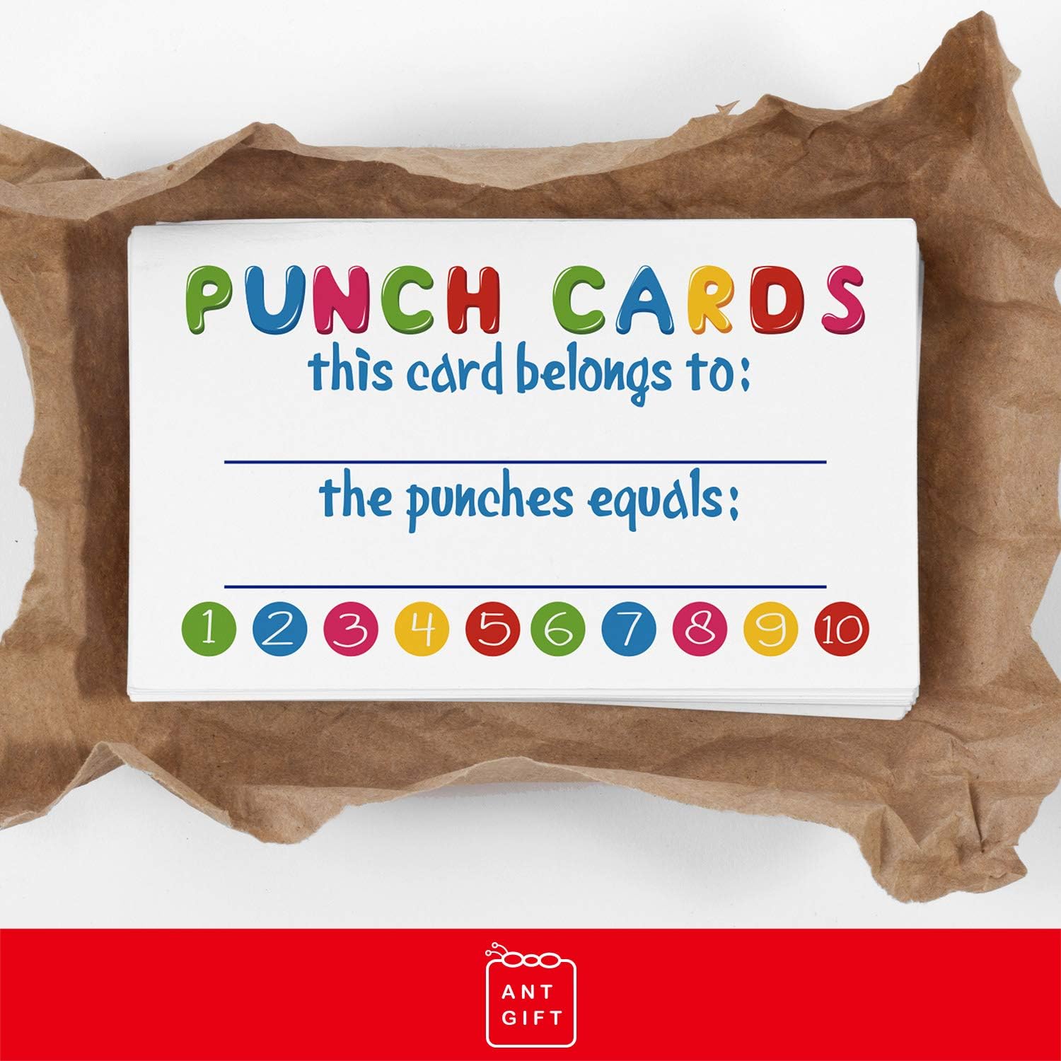 Incentive Cards-50 Rewards Punch Cards for Kids, Students, Teachers, Small Business, Classroom, Chores, Reading Incentive Awards for Teaching Reinforcement Loyalty Cards for Business Customers. : Office Products