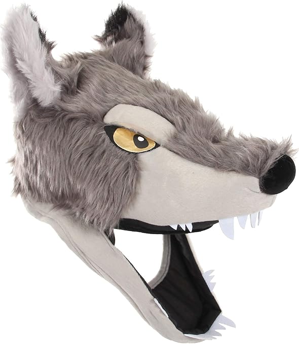 Wolf Hat Jawesome grey One size Amazon.co.uk Clothing