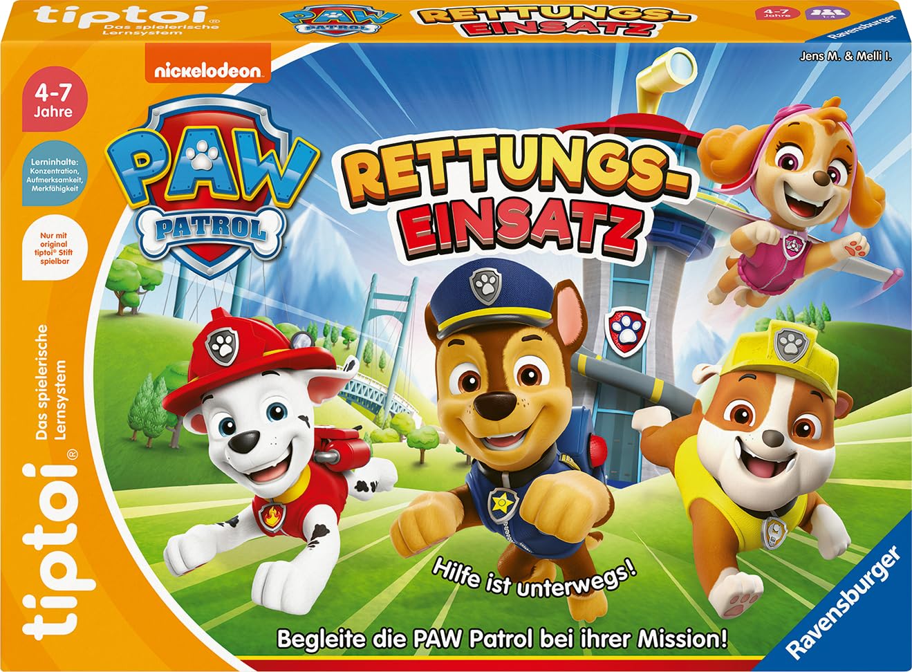 Ravensburger tiptoi Spiel 00202 Paw Patrol Rescue Operation, Educational Game from 4 Years, Educational Licensed Game for Boys and Girls, for 1-4 Players