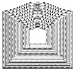 Alinacutle 10/PK-Window,Stitch Border Nesting Frame
