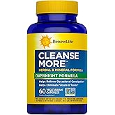 Renew Life Cleanse More 60 Vegetarian Capsules | Helps Relieve Occassional Constipation | Herbal Formula with Magnesium | Dairy, Soy and Gluten Free