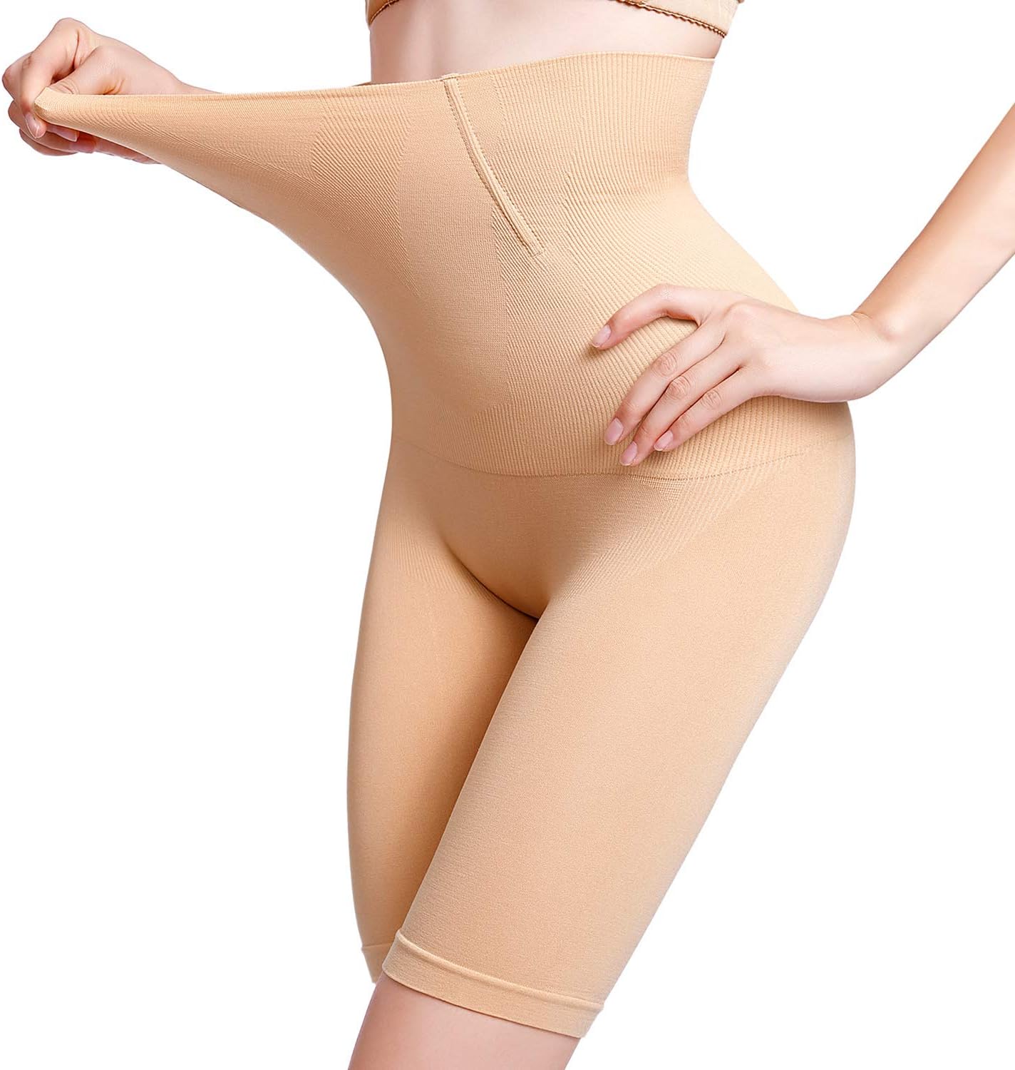 Janvur Women High Waisted Shapewear Shorts Seamless Tummy Control Thigh Slimmer Shapewear Panty Body Shapers Beige Xl Xxl Amazon Co Uk Sports Outdoors