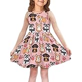 Tongluoye Girls Summer Dress with Pockets Casual Sleeveless Midi Dress for 4-14 Years