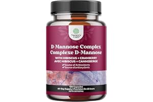 D Mannose with Cranberry Supplement - Potent D Mannose 1000mg Capsules for Kidney Defense Support & Cleanse and Urinary Tract