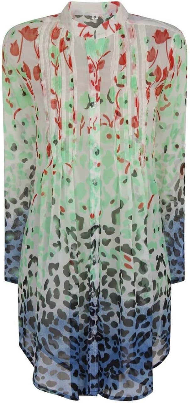 green and black spot dress