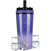 Ice Shaker Insulated Stainless Steel Sports Bottle | 26 oz, Dreaming | Stays Cold for 30+ Hours | Flip Up Sport Straw | Odor-Free Bottle for Protein Shakes, Water, Intra-Workout