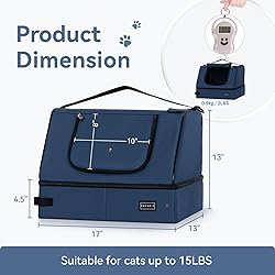PETSFIT Travel Litter Box for Cats - Removable