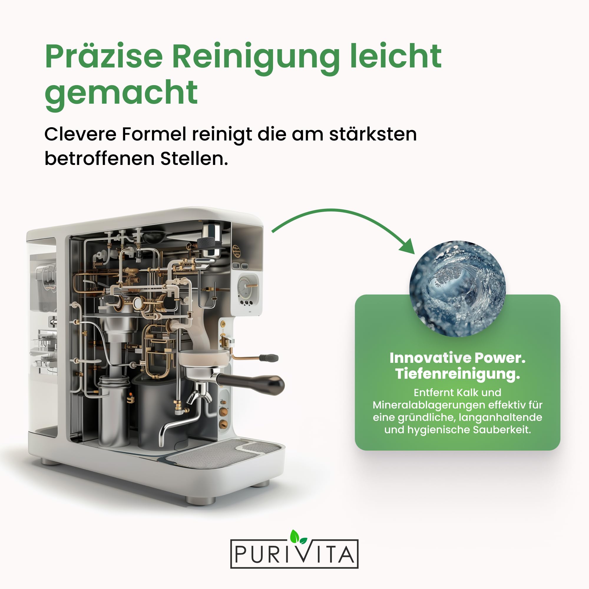 PURIVITA® Universal Entkalker Kaffeevollautomat [750ML] - Kaffeemaschinen Entkalker Flüssig - Flüssigentkalker Kaffeemaschine Reiniger - Kalkreiniger Kaffeevollautomaten - Für alle Kaffeeautomaten 4