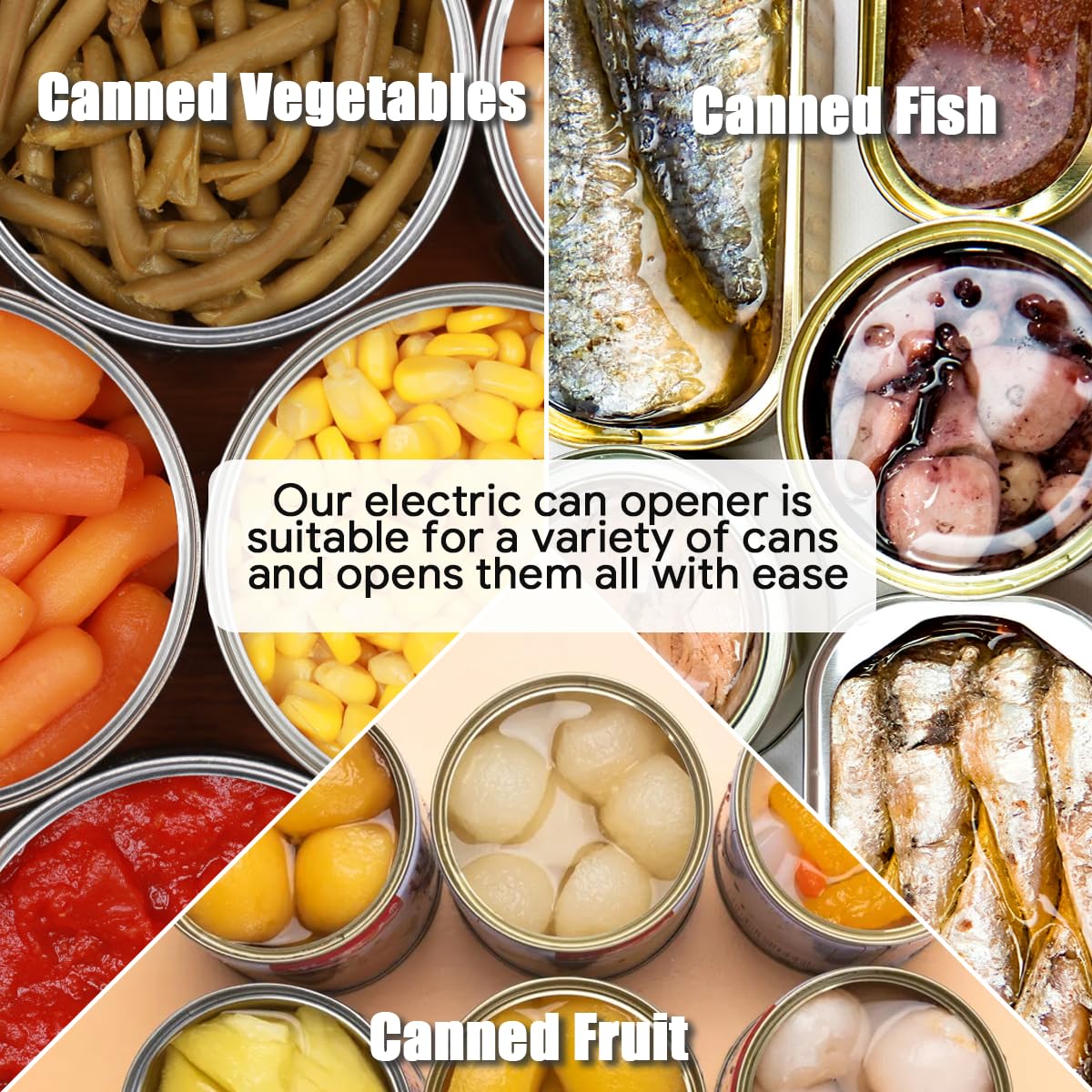 Aquox Electric Can Opener,Automatic Can Opener,Hands-Off/Smooth Edge/Battery Operated/Portable One Touch Opener,Electric Can Openers for Kitchen for Seniors with Arthritis