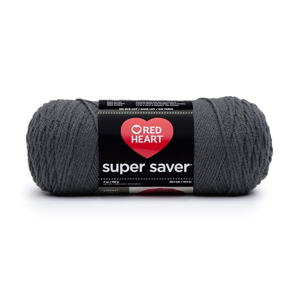 RED HEART SUPER SAVER YARN, SOLID – CHARCOAL