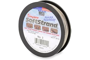 WCS WIRE AND CABLE SPECIALTIES, INC. Super Softstrand, Vinyl-Coated Stranded Stainless Steel Picture Wrapping Wire, Size #3, 20 lb / 9 kg, 180 ft / 54 m