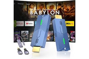 LZLOO Wireless HDMI Transmitter and Receiver 4k, 328Ft/100M Wireless HDMI Extender for Seamless High-Definition Streaming from Laptop/PC/TV Box to Monitor/TV/Projector, 4K Decoding 1080P Out