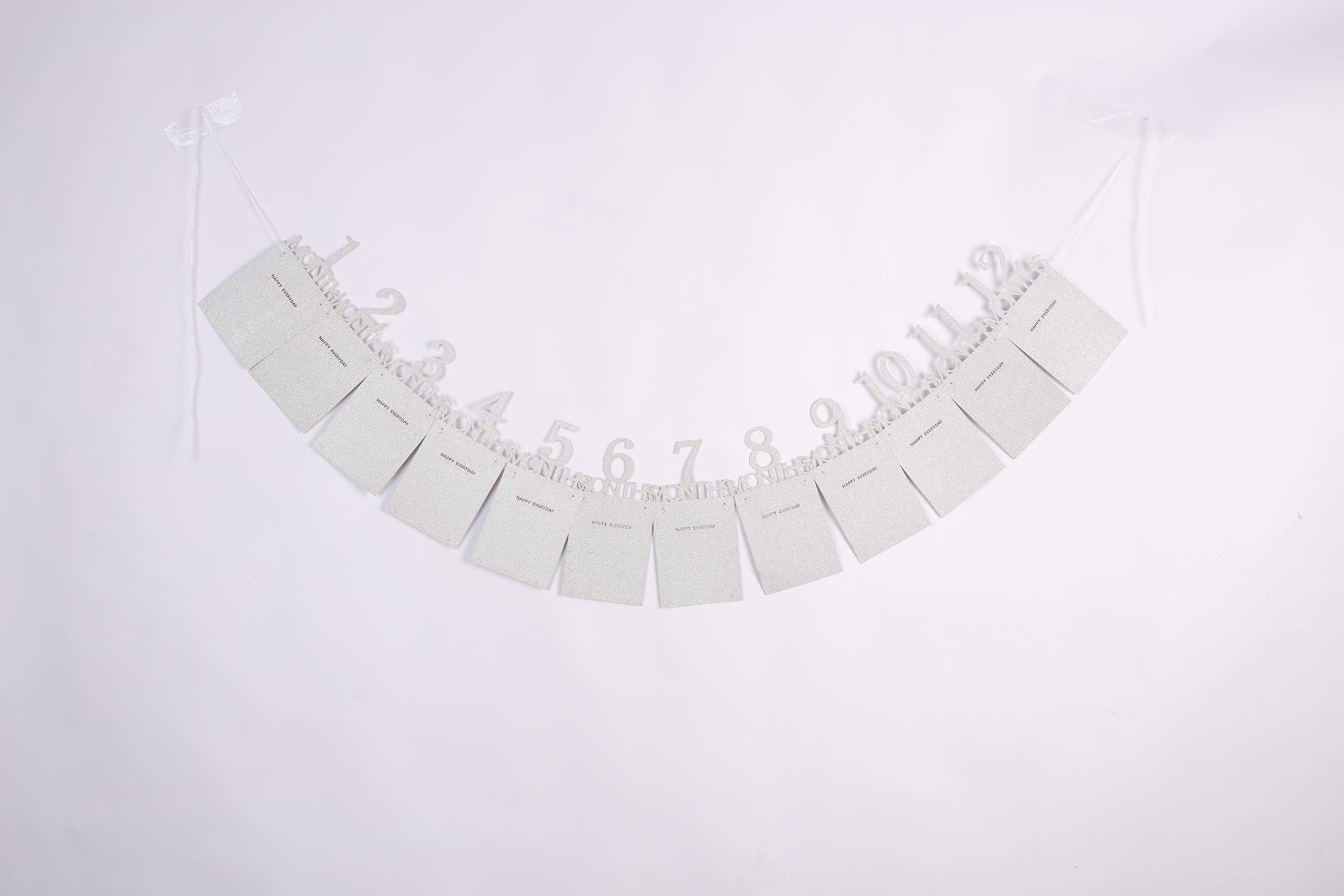 First 1st Photo Frame Banner 12 Months Baby Boy Girl My One Year Party Supplies Happy Birthday Decorations Gold Silver