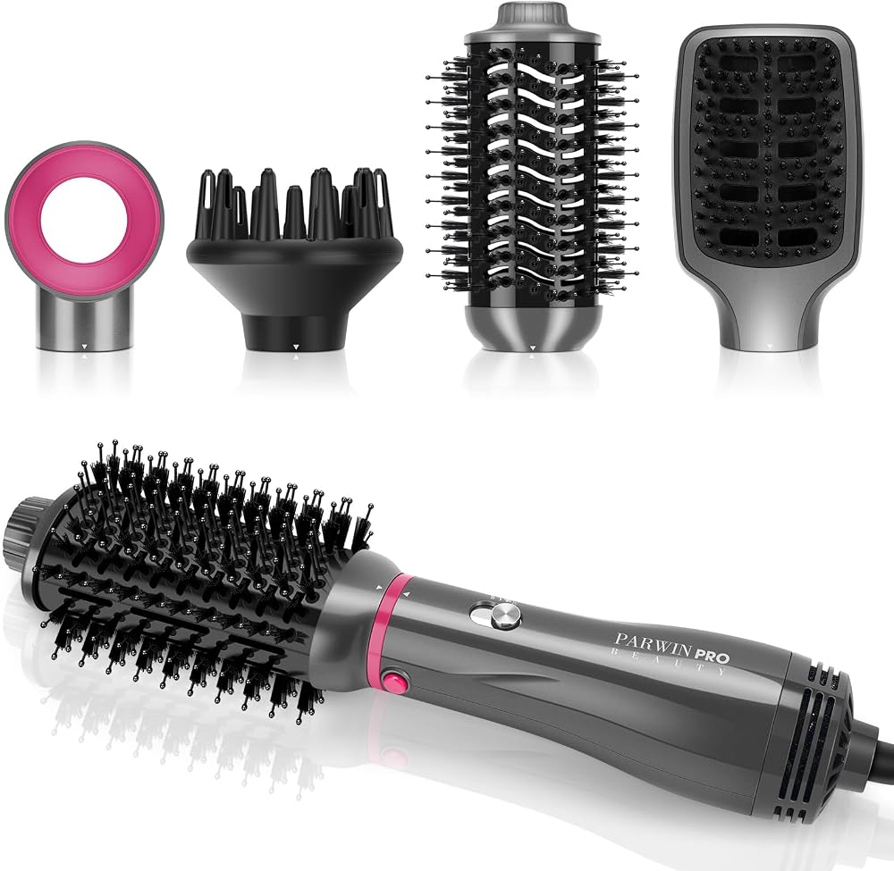PARWIN PRO BEAUTY 4-in-1 Hair Dryer Brush Set Ionic Air Styler 1000W