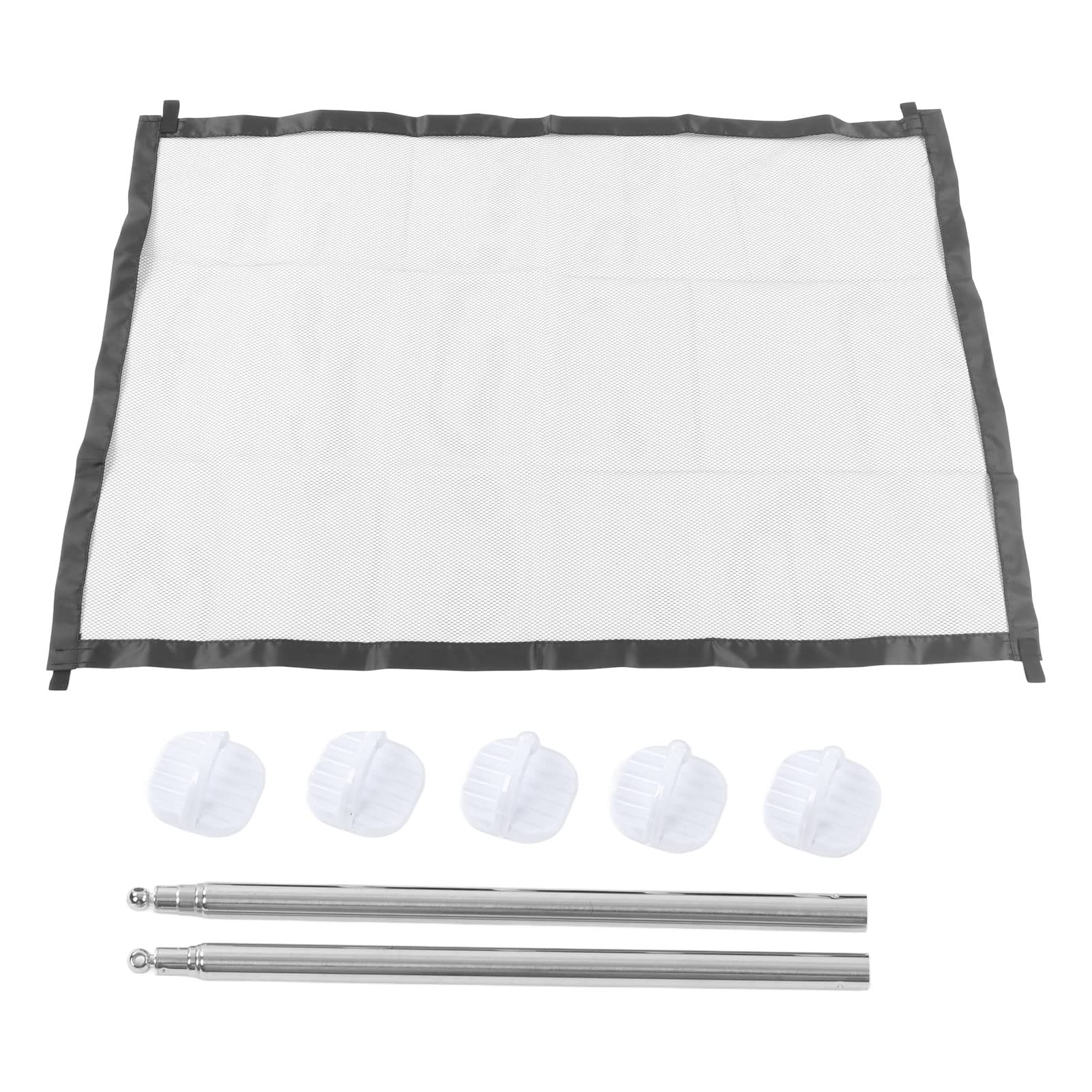 Retractable Mesh Dog Gate, Pet Child Safety Enclosure Wide Pet Gate with Hooks, Easy Setup for Doorways, Stairways, Hallways, Cat Gate Indoor/Outdoor, Easy to Use (Type 1)