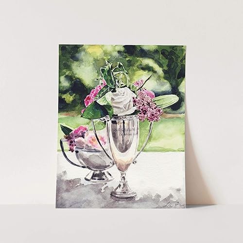 Amazon Com Flower Arrangement In Trophy Vase Art Print Of