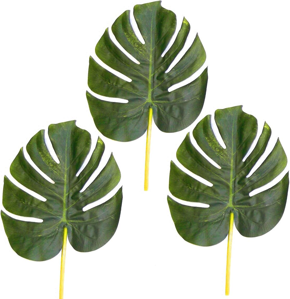 UKGD Pack of 3 Artificial 28cm Monstera (Swiss Cheese Plant) Leaves